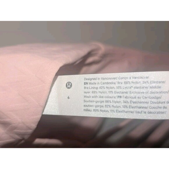 Lululemon Womens Bra Size 4 Free to Be Serene Longline Jaquard C/D NWT Ship Fast - Picture 9 of 15